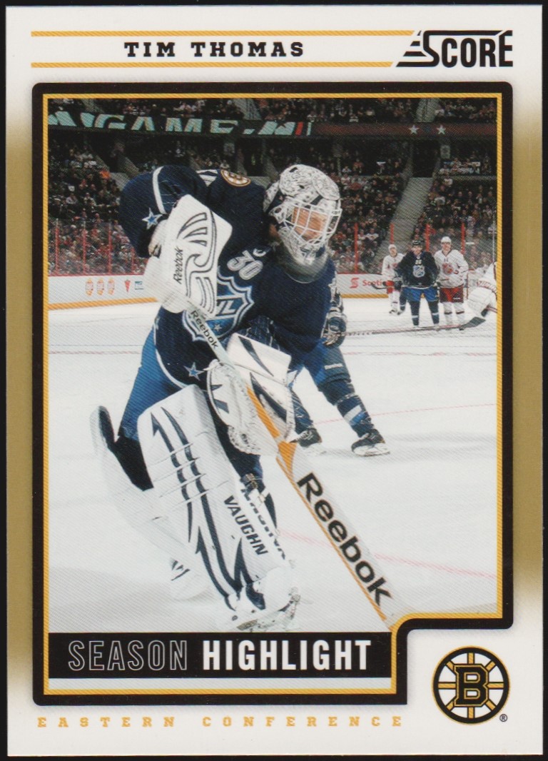 (image for) 2012-13 Score Gold Rush #17 Tim Thomas Season Highlight