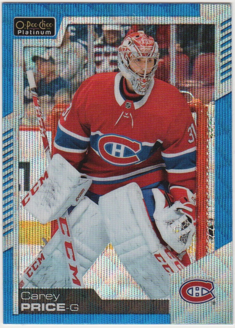 2020-21 O-Pee-Chee Platinum Blue Surge #9 Carey Price (image for) 2020-21 O-Pee-Chee Platinum Blue Surge #9 Carey Price