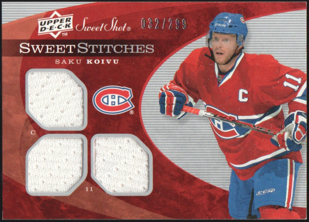 (image for) 2007-08 Sweet Shot Sweet Stitches Triples #SSTSK Saku Koivu