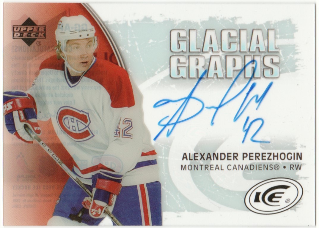 (image for) 2005-06 Upper Deck Ice Glacial Graphs #GGAP Alex Perezhogin