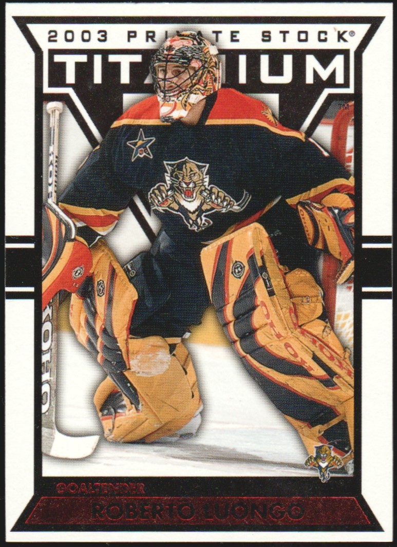 2002-03 Titanium Red #47 Roberto Luongo 214/299 (image for) 2002-03 Titanium Red #47 Roberto Luongo 214/299