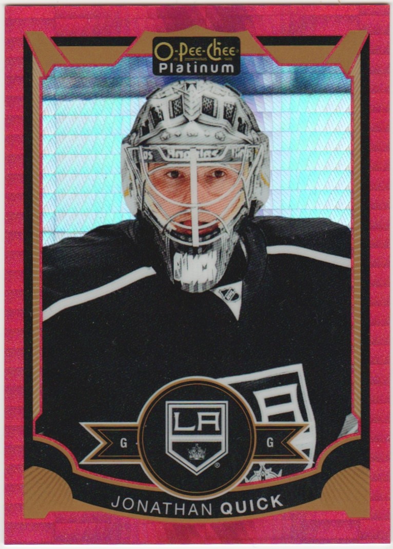 2015-16 O-Pee-Chee Platinum Red Prism #52 Jonathan Quick 46/149 (image for) 2015-16 O-Pee-Chee Platinum Red Prism #52 Jonathan Quick 46/149