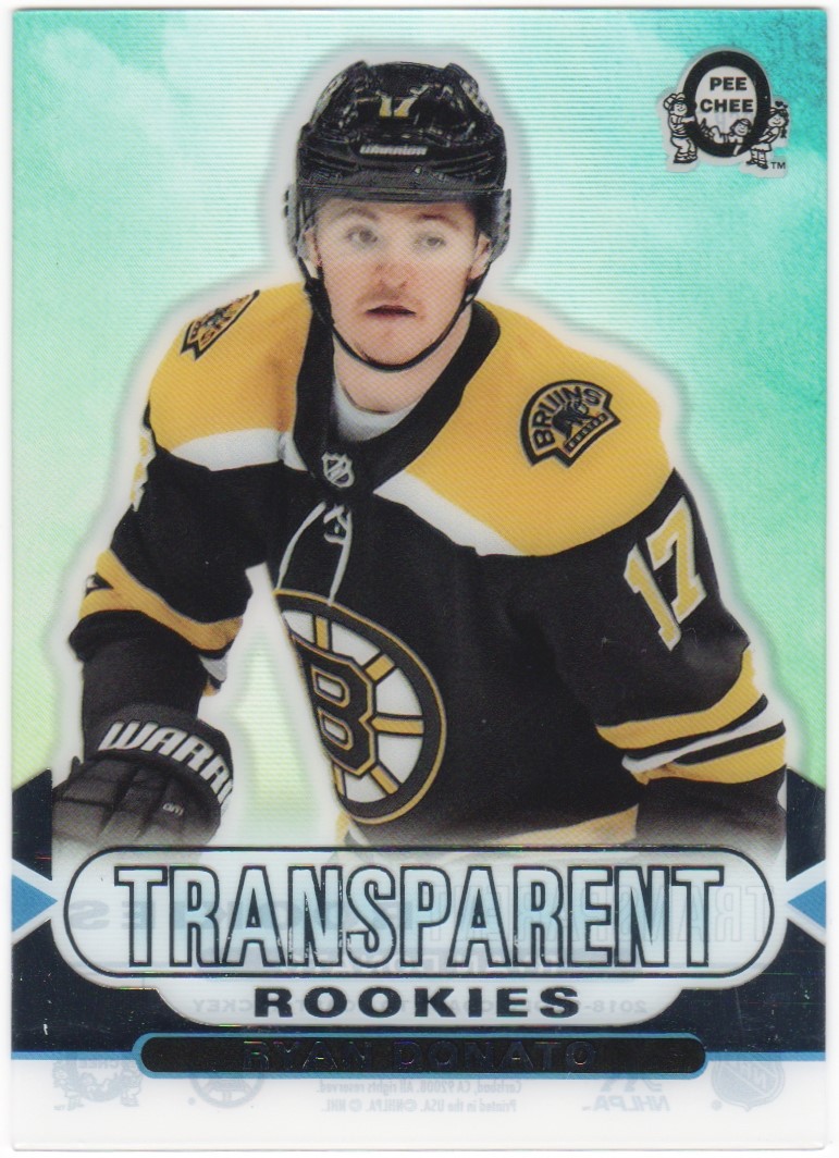 2018-19 OPC Coast to Coast Transparent Rookies #CCR7 Ryan Donato (image for) 2018-19 OPC Coast to Coast Transparent Rookies #CCR7 Ryan Donato