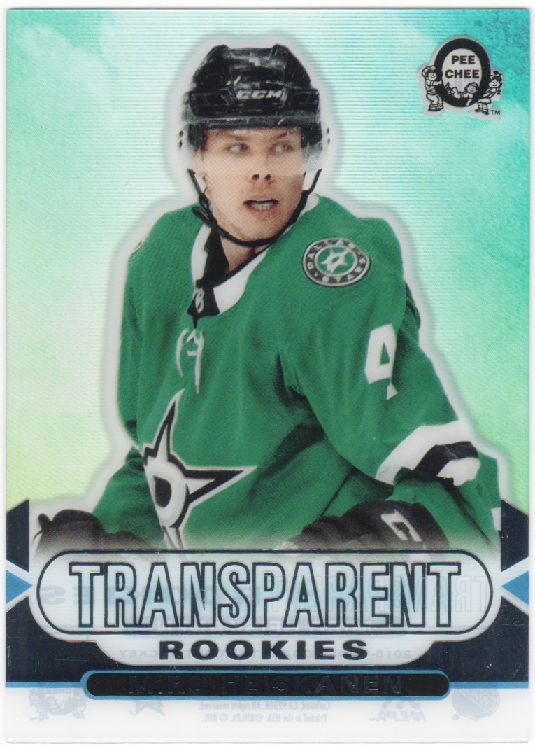 2018-19 OPC Coast to Coast Transparent Rookies #6 Heiskanen (image for) 2018-19 OPC Coast to Coast Transparent Rookies #6 Heiskanen