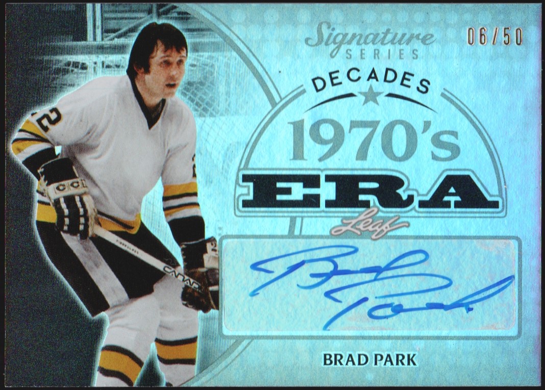 (image for) 2015-16 Leaf Signature Series Decades Auto Gray #SDBP2 Brad Park