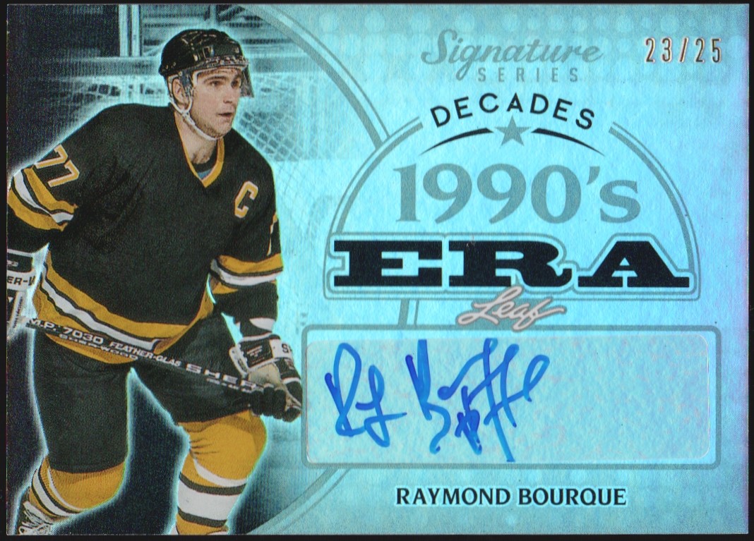 (image for) 2015-16 Leaf Signature Series Decades Auto Gray #SDRB1 R Bourque