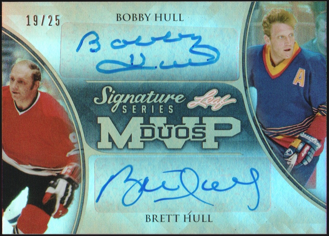 (image for) 2015-16 Leaf Signature Series Dual MVP #MVP21 Bobby & Brett Hull