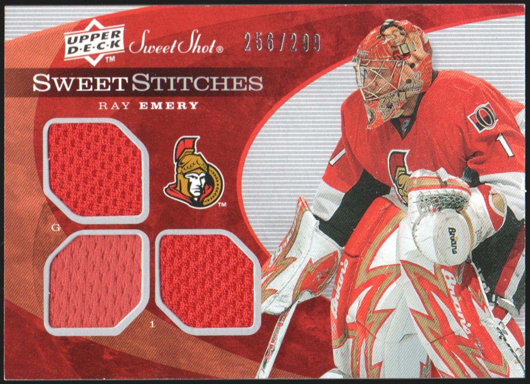 (image for) 2007-08 Sweet Shot Sweet Stitches Triples #SSTRE Ray Emery