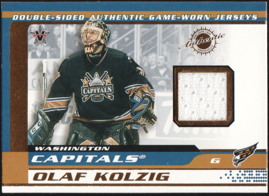 2001-02 Vanguard Memorabilia #35 Olaf Kolzig/Dan Cloutier (image for) 2001-02 Vanguard Memorabilia #35 Olaf Kolzig/Dan Cloutier