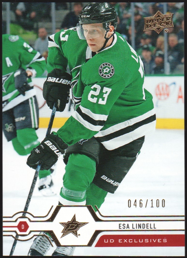 (image for) 2019-20 Upper Deck Exclusives #148 Esa Lindell 46/100