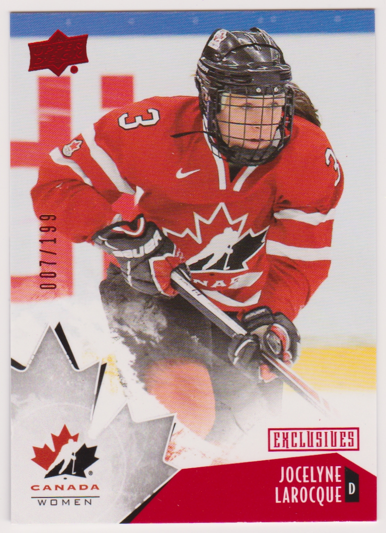 (image for) 2015-16 UD Team Canada Juniors Exclusives Red #65 Jocelyne Larocque 007/199