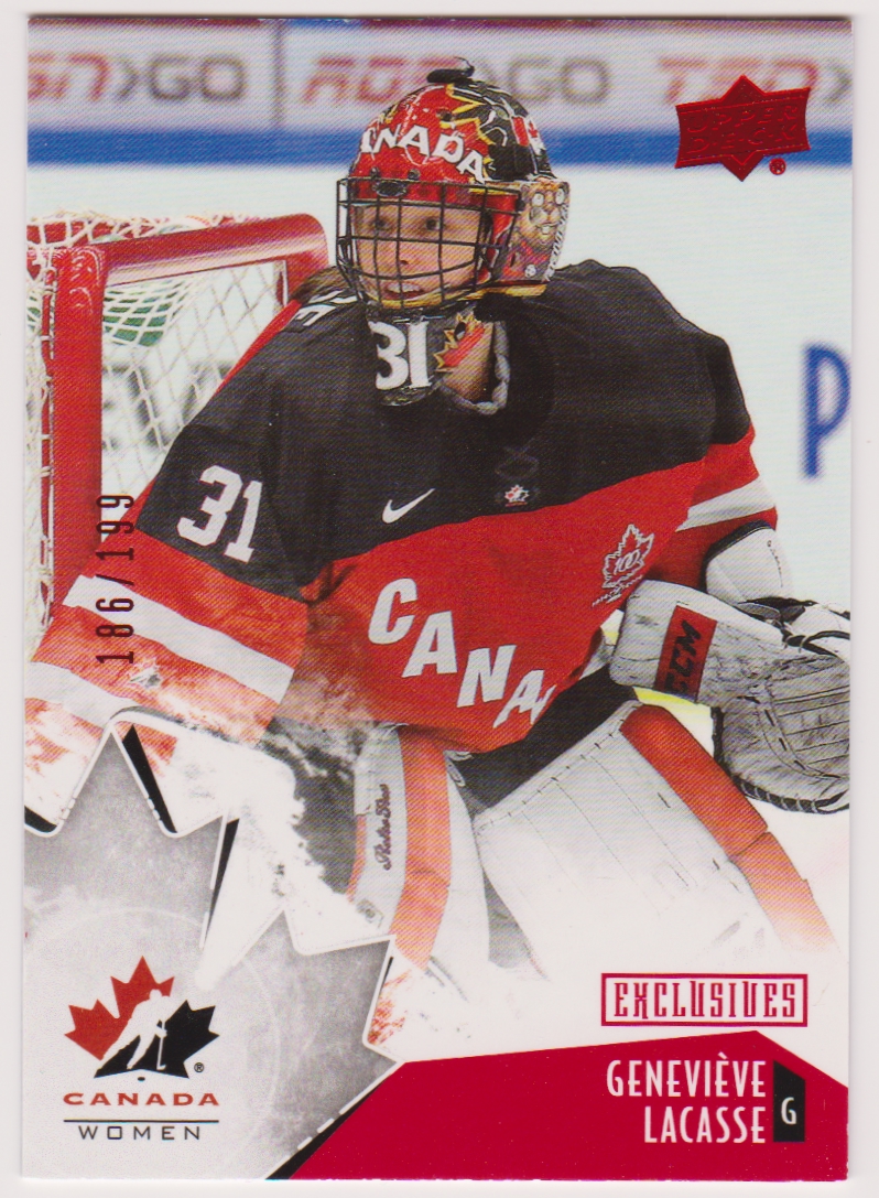 (image for) 2015-16 UD Team Canada Juniors Exclusives Red #71 Genevieve Lacasse 186/199