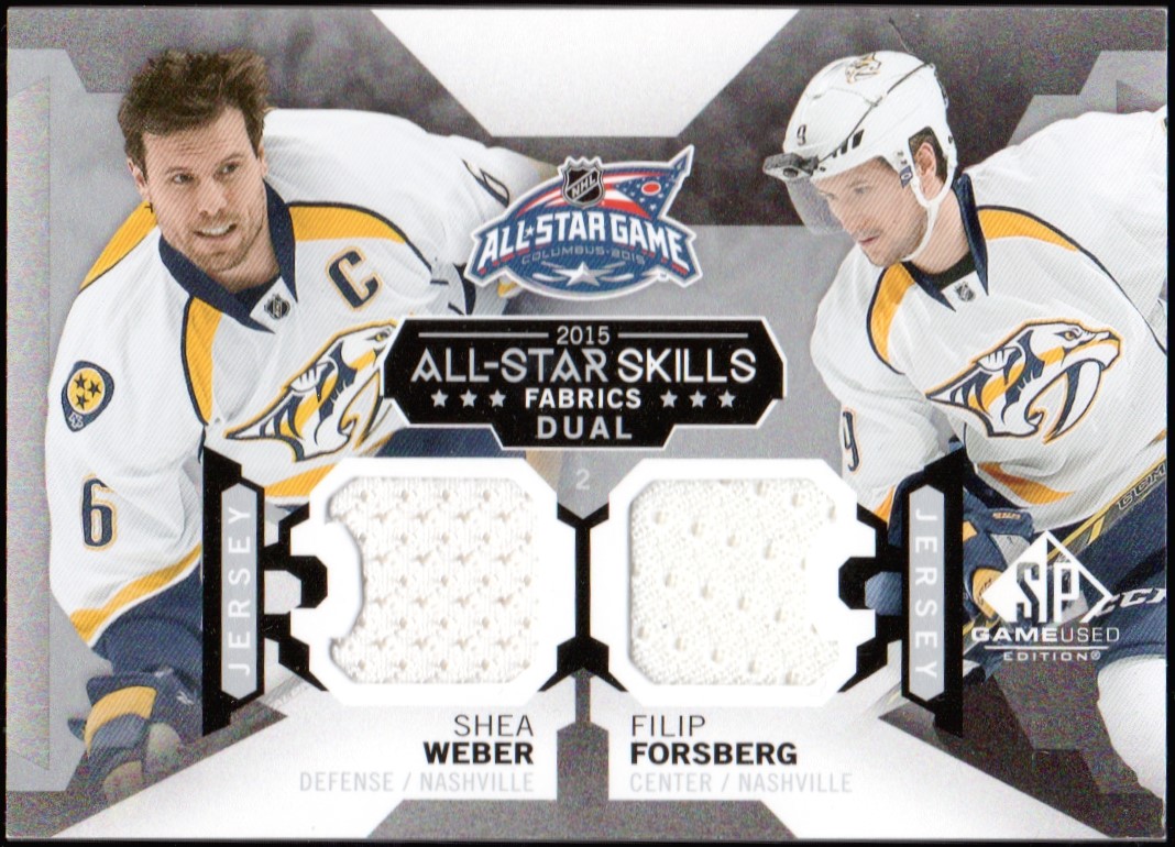 2015-16 SP Game Used All-Star Skills Dual Fabrics #AS210 S Weber (image for) 2015-16 SP Game Used All-Star Skills Dual Fabrics #AS210 S Weber