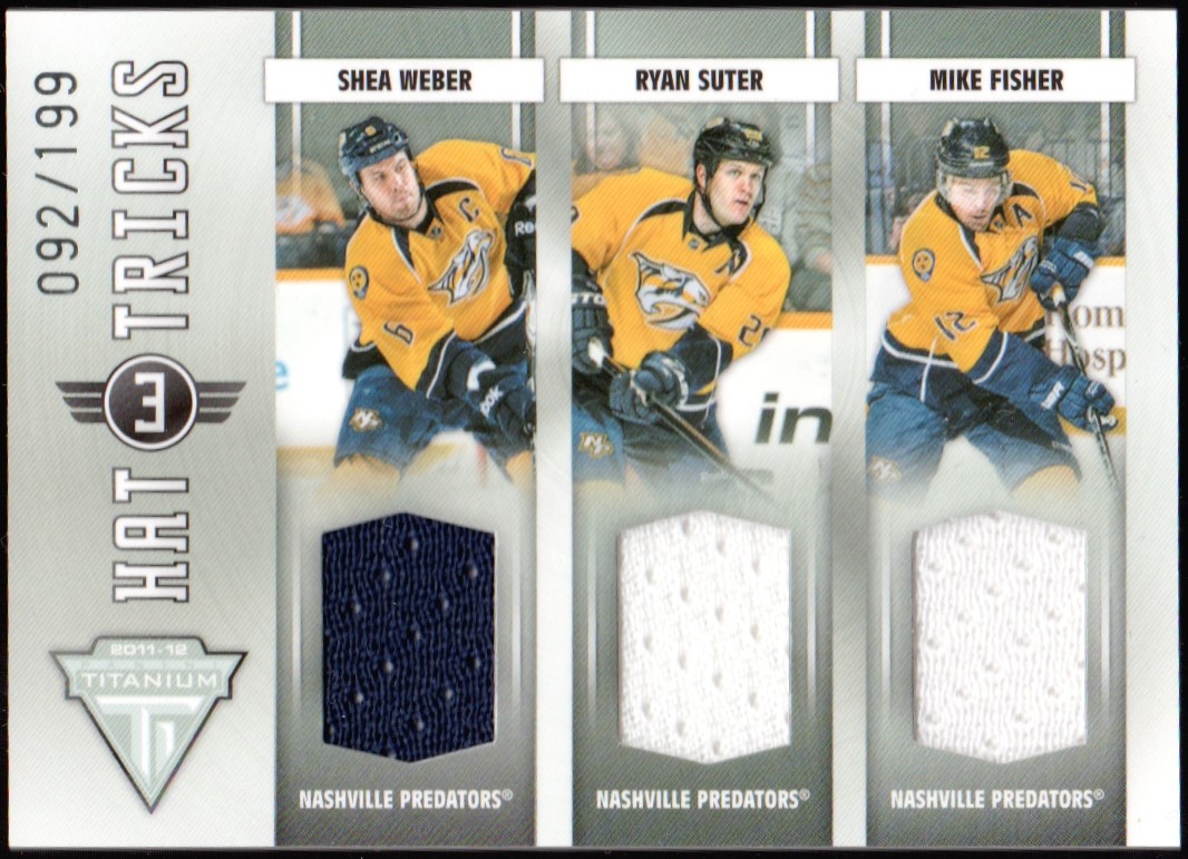 (image for) 2011-12 Titanium Hat Tricks #11 Weber/Suter/Fisher 92/199