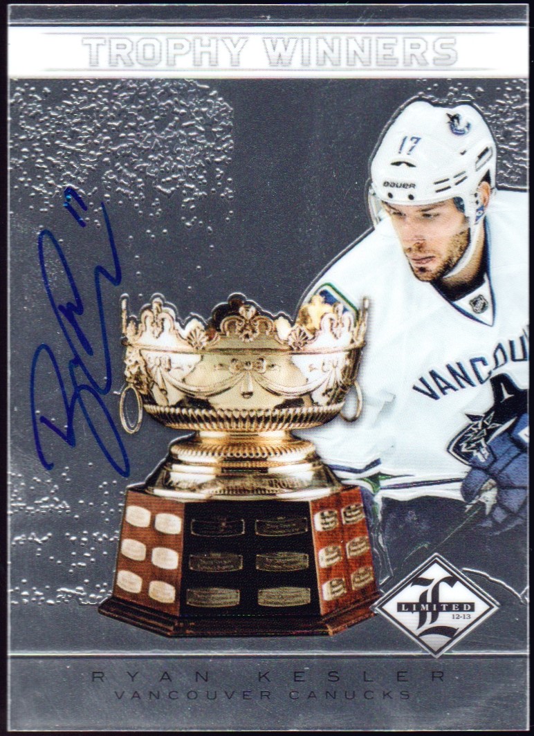 (image for) 2012-13 Limited Trophy Winners Signatures #TW27 Ryan Kesler /99