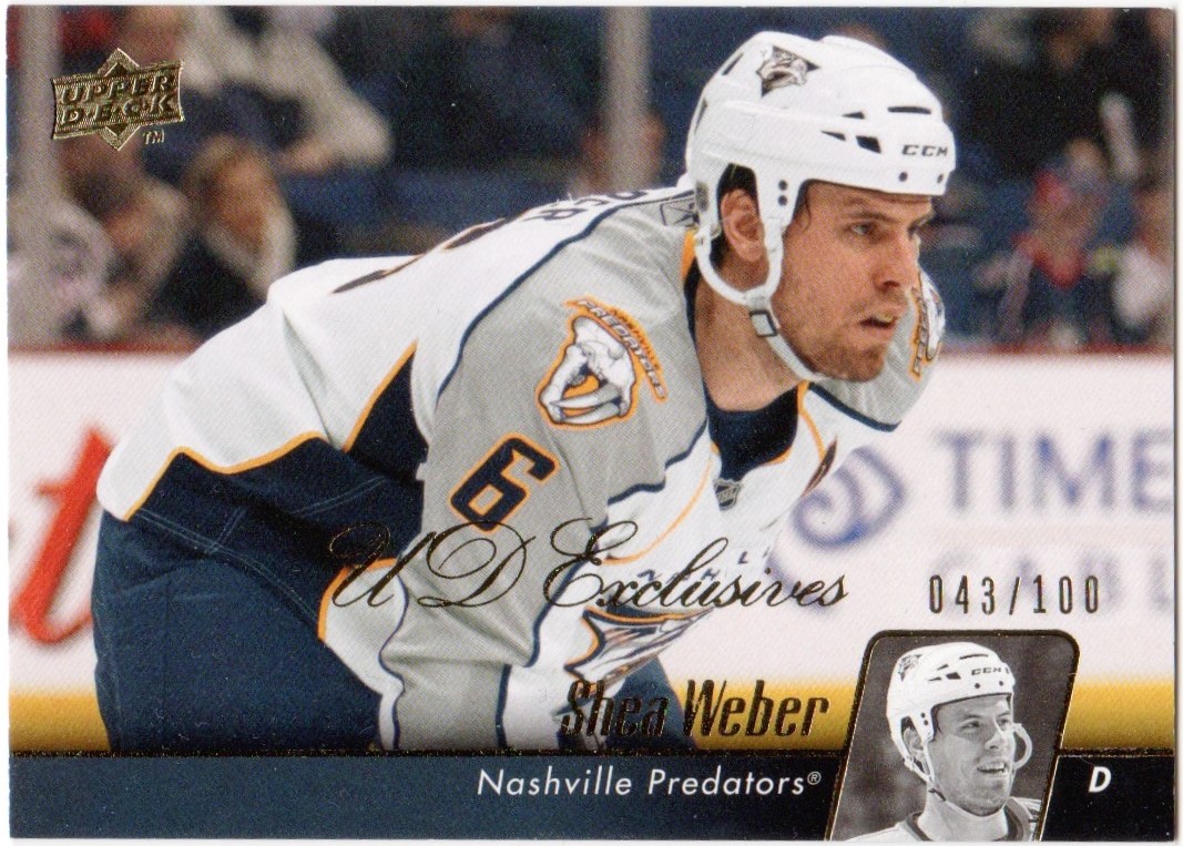 (image for) 2010-11 Upper Deck Exclusives #89 Shea Weber 43/100