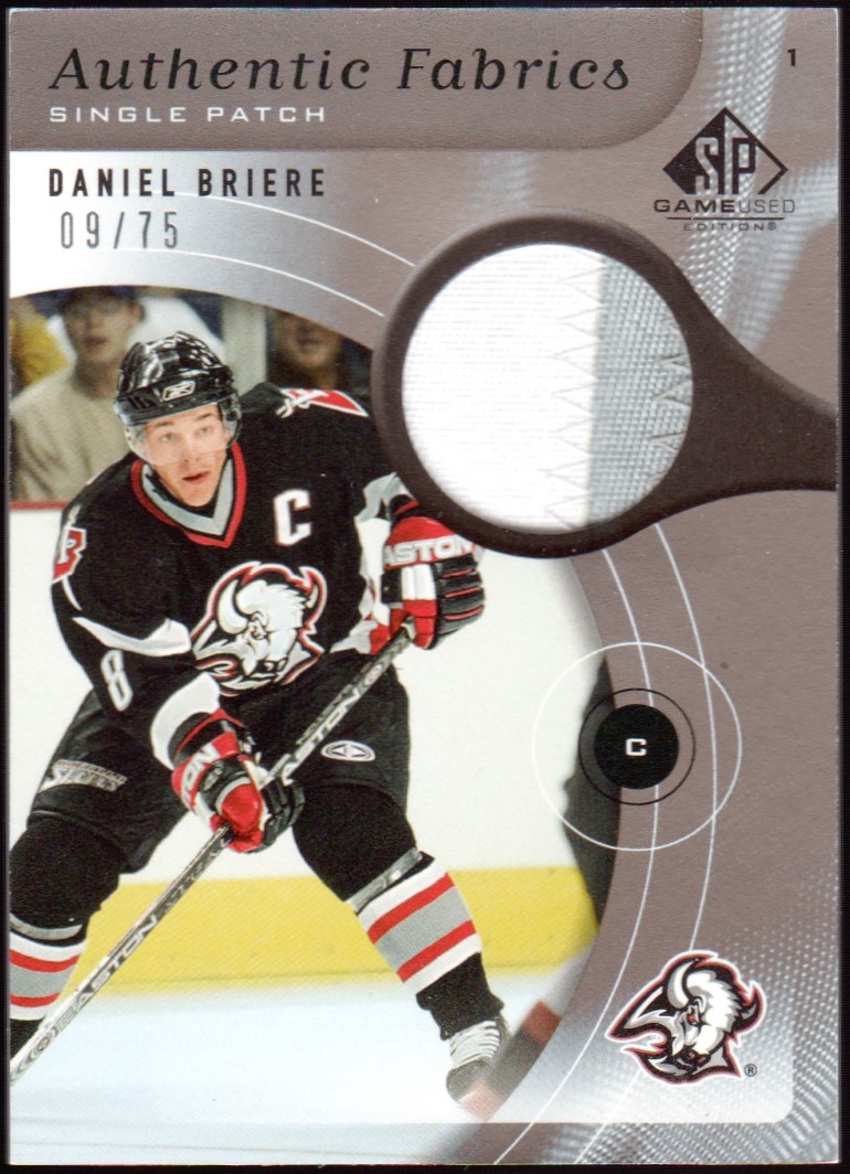 (image for) 2005-06 SP Game Used Authentic Patches #APBE Daniel Briere