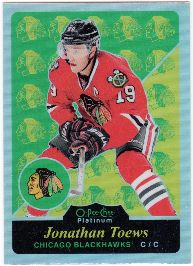 2015-16 O-Pee-Chee Platinum Retro Rainbow #R33 Jonathan Toews (image for) 2015-16 O-Pee-Chee Platinum Retro Rainbow #R33 Jonathan Toews