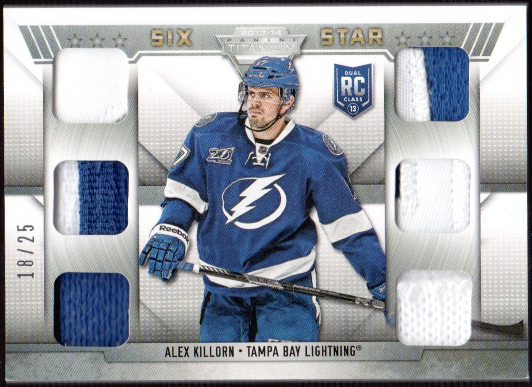 2013-14 Titanium Six Star Memorabilia #R6AK Alex Killorn RC (image for) 2013-14 Titanium Six Star Memorabilia #R6AK Alex Killorn RC