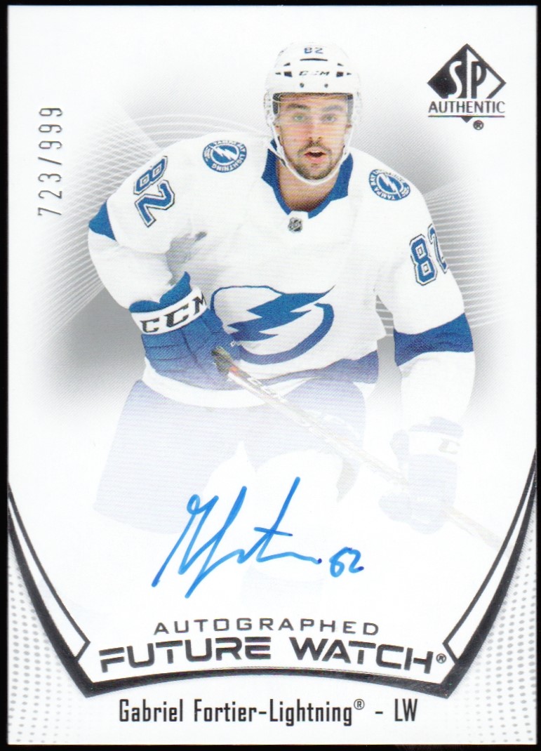(image for) 2021-22 SP Authentic #175 Gabriel Fortier FW AUTO 723/999 RC