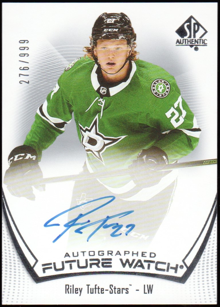 (image for) 2021-22 SP Authentic #195 Riley Tufte FW AUTO 276/999 RC