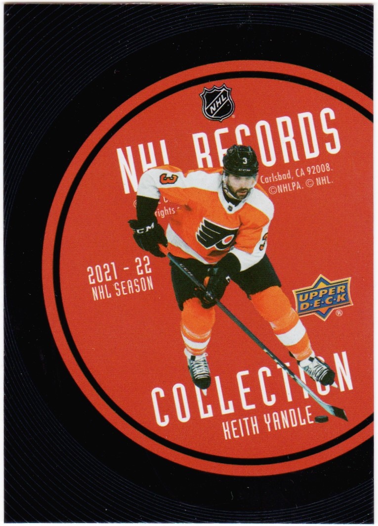 2021-22 Upper Deck Record Collections #RB14 Keith Yandle (image for) 2021-22 Upper Deck Record Collections #RB14 Keith Yandle
