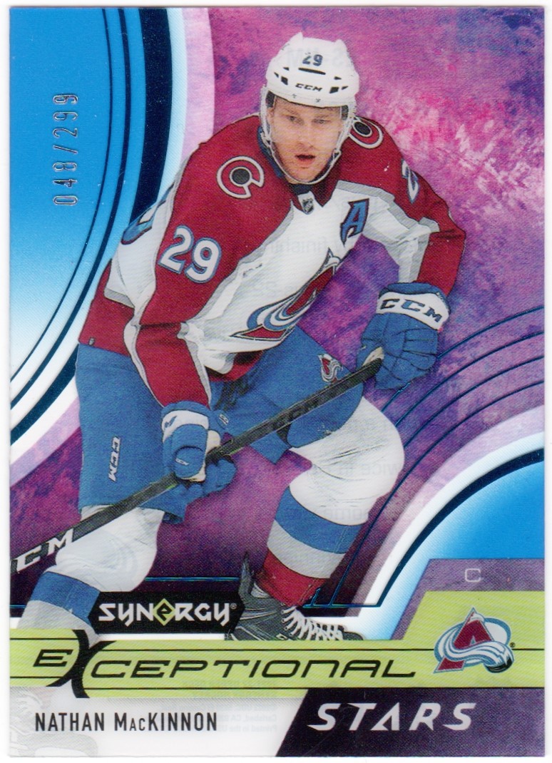 2021-22 Synergy Exceptional Stars Blue #ESNM Nathan MacKinnon (image for) 2021-22 Synergy Exceptional Stars Blue #ESNM Nathan MacKinnon