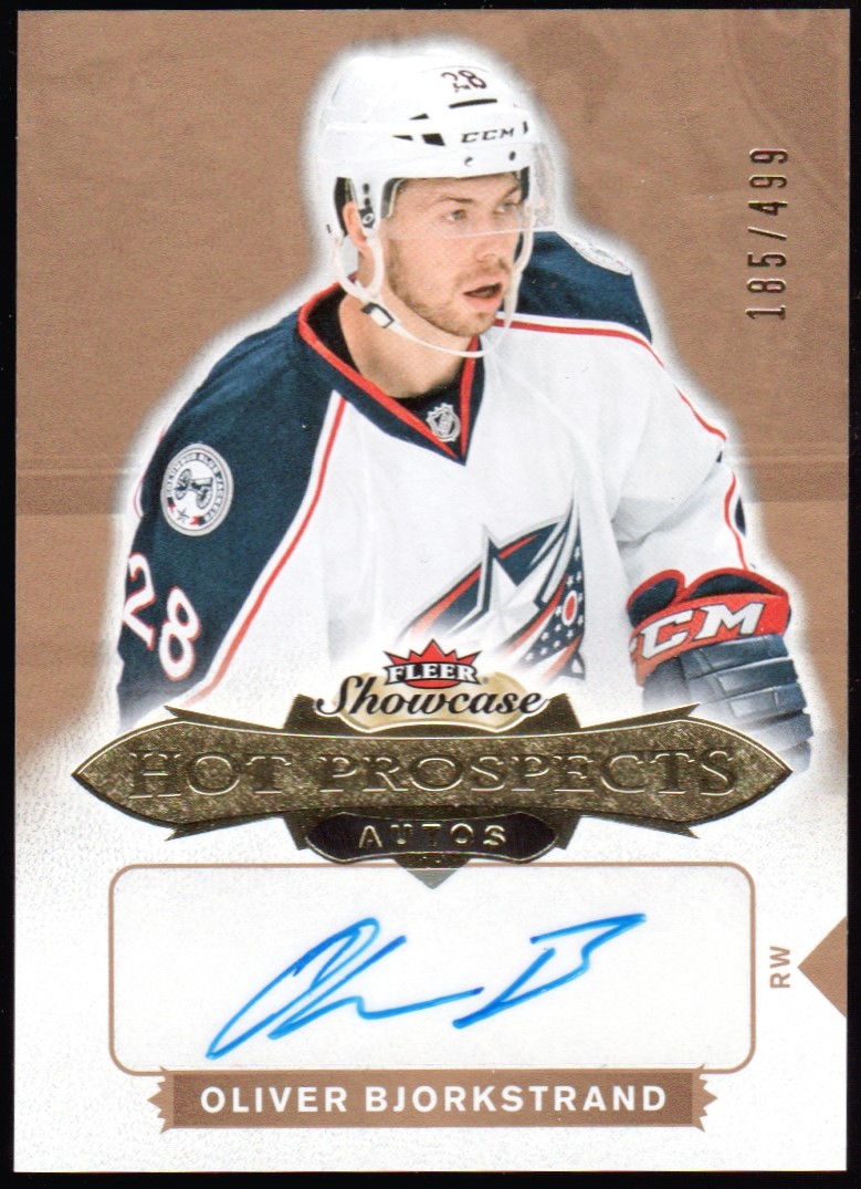 2016-17 Fleer Showcase #156 Oliver Bjorkstrand AUTO 185/499 RC (image for) 2016-17 Fleer Showcase #156 Oliver Bjorkstrand AUTO 185/499 RC