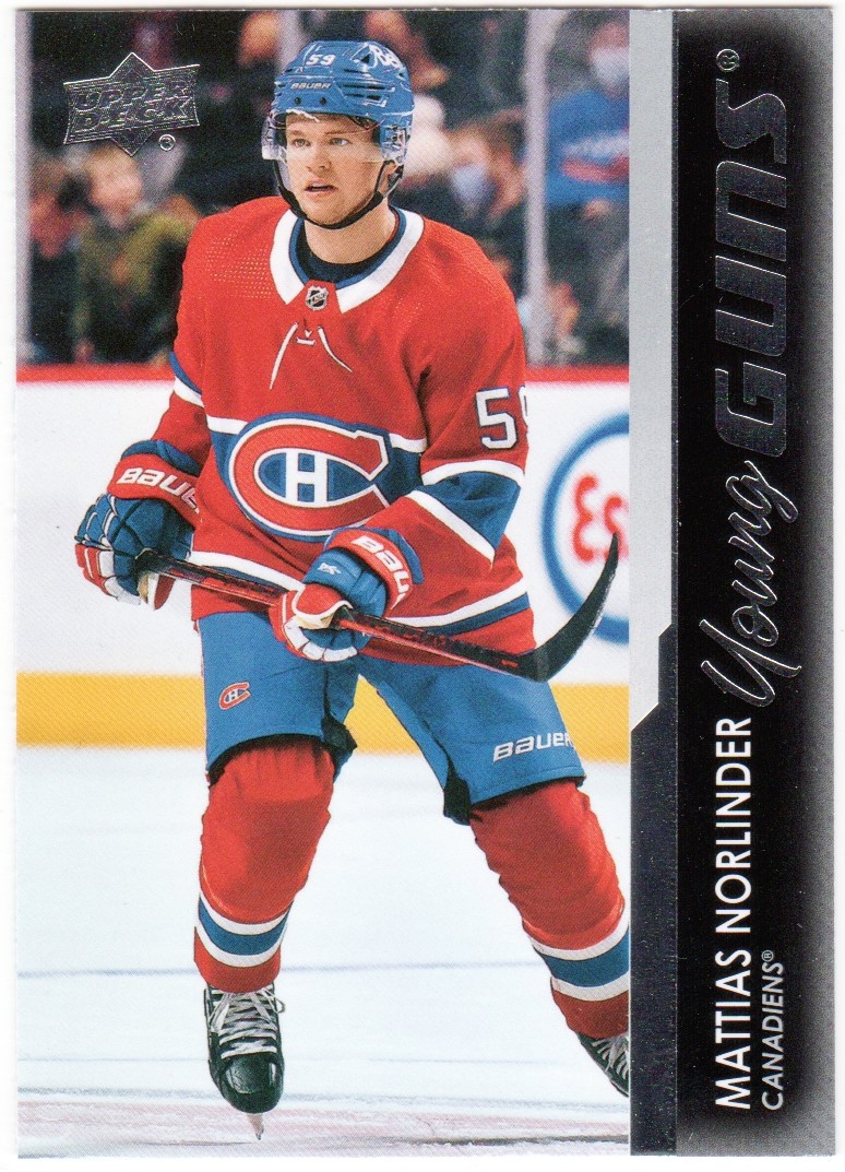 (image for) 2021-22 Upper Deck #746 Mattias Norlinder Young Guns YG RC