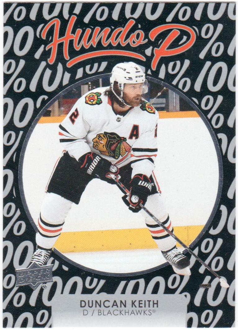 2021-22 Upper Deck Hundo P #HP13 Duncan Keith (image for) 2021-22 Upper Deck Hundo P #HP13 Duncan Keith