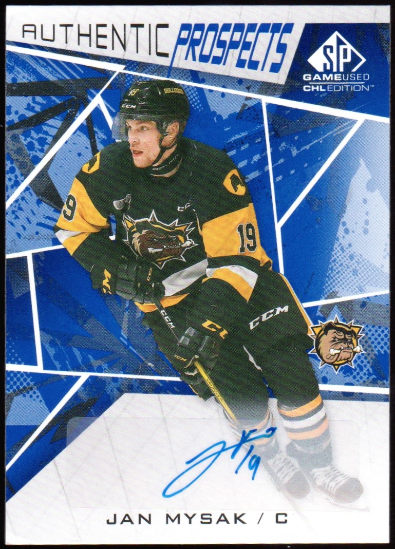 2021-22 SP Game Used CHL Autographs Blue #56 Jan Mysak (image for) 2021-22 SP Game Used CHL Autographs Blue #56 Jan Mysak