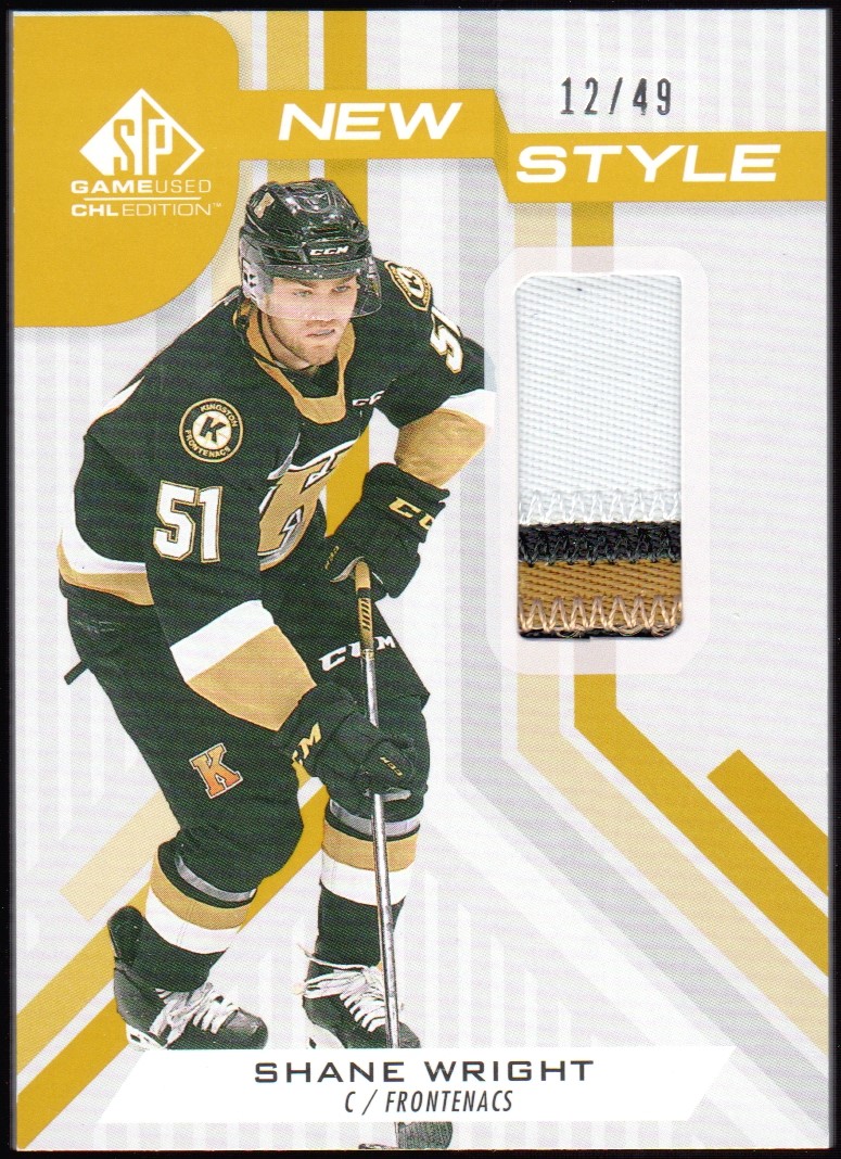 2021-22 SP Game Used CHL New Style Patches Gold #NSSW Shane Wright (image for) 2021-22 SP Game Used CHL New Style Patches Gold #NSSW Shane Wright