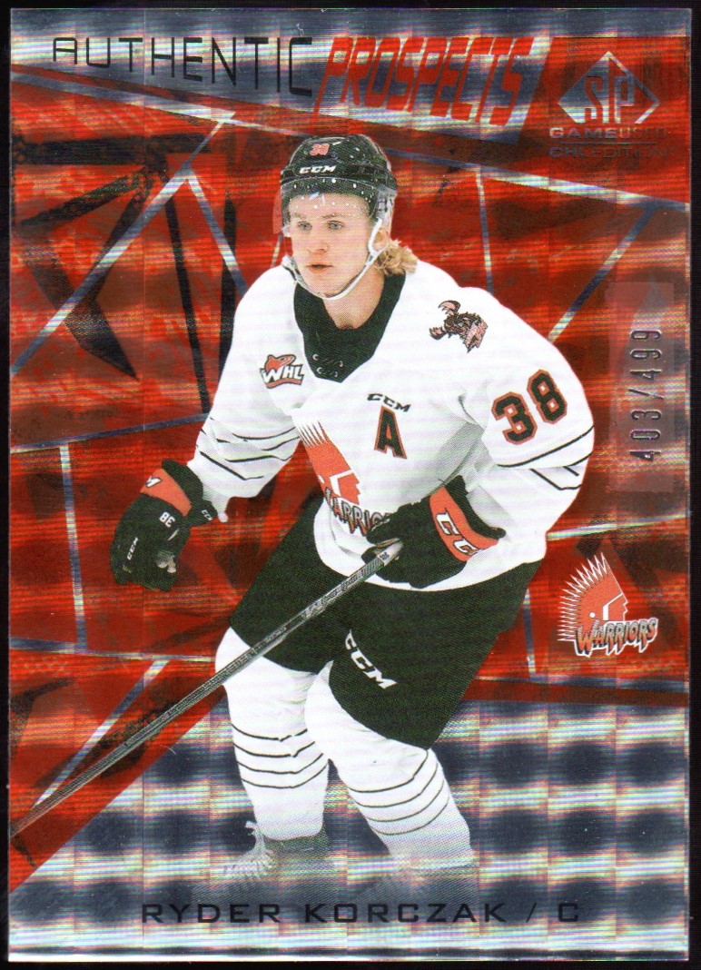 2021-22 SP Game Used CHL Orange #7 Ryder Korczak (image for) 2021-22 SP Game Used CHL Orange #7 Ryder Korczak