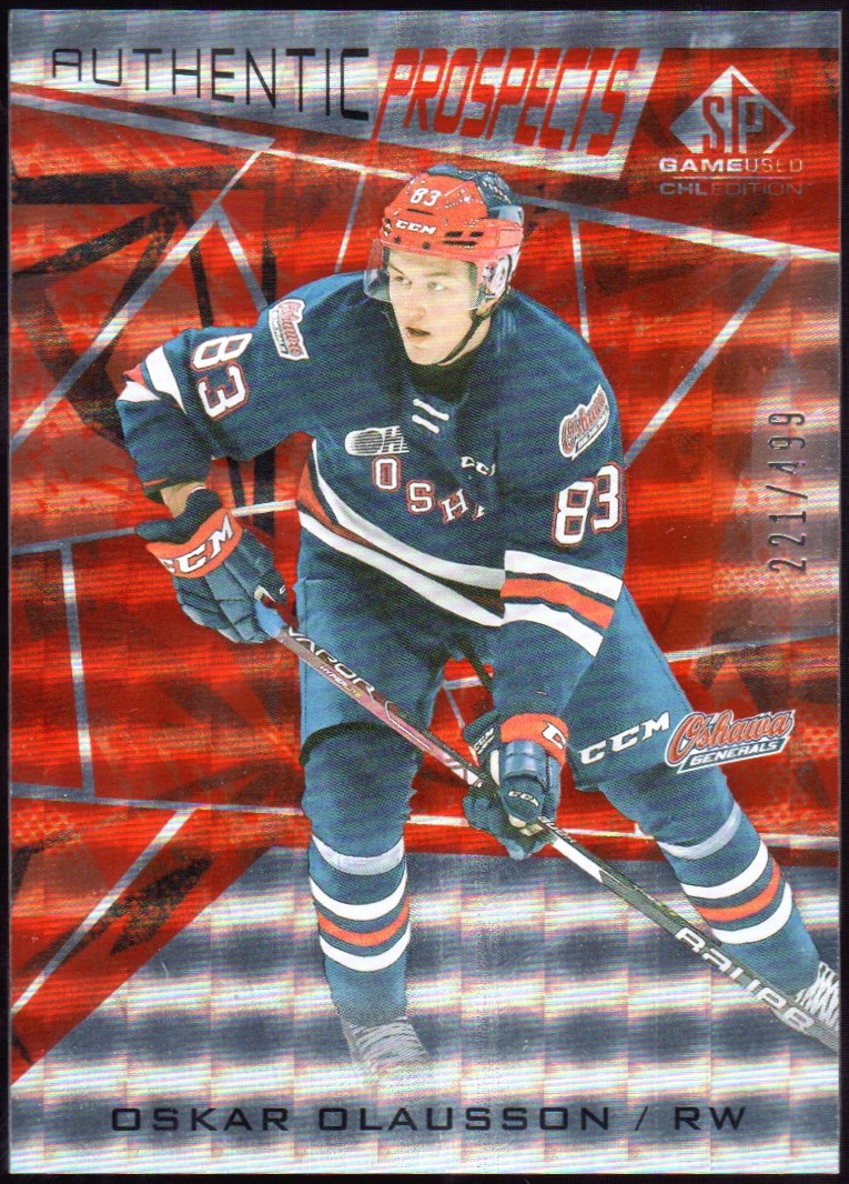 2021-22 SP Game Used CHL Orange #11 Oskar Olausson (image for) 2021-22 SP Game Used CHL Orange #11 Oskar Olausson