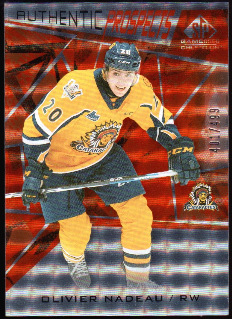 2021-22 SP Game Used CHL Orange #24 Olivier Nadeau (image for) 2021-22 SP Game Used CHL Orange #24 Olivier Nadeau