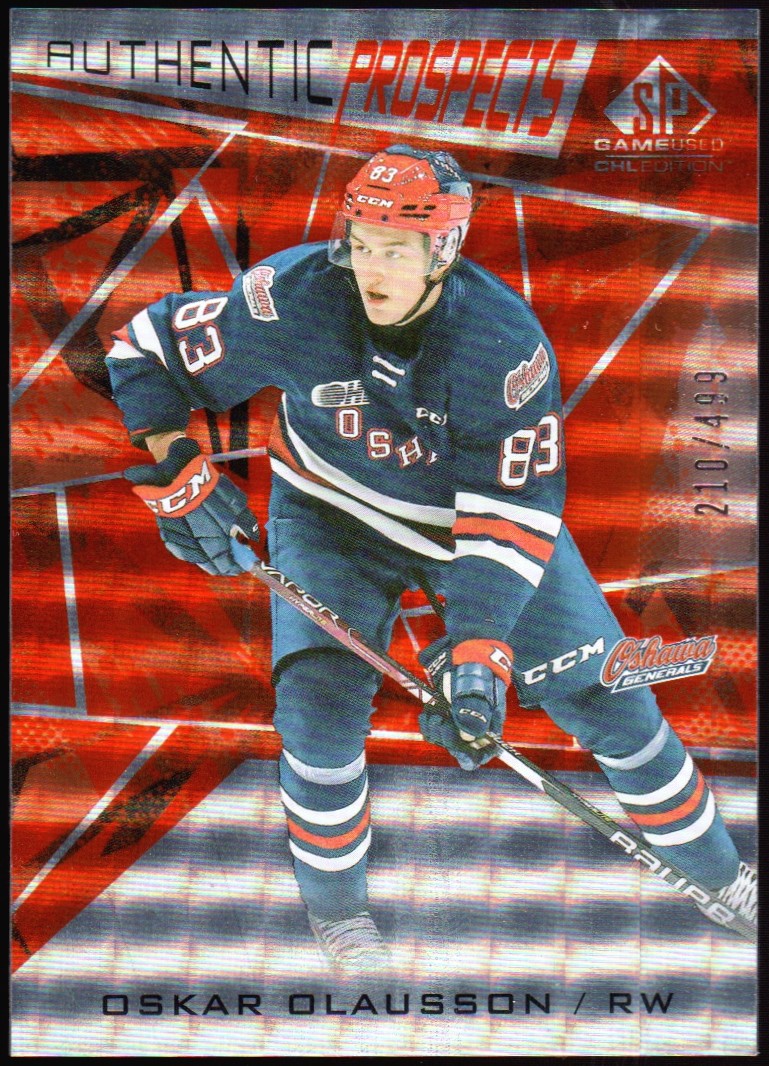 2021-22 SP Game Used CHL Orange #11 Oskar Olausson (image for) 2021-22 SP Game Used CHL Orange #11 Oskar Olausson
