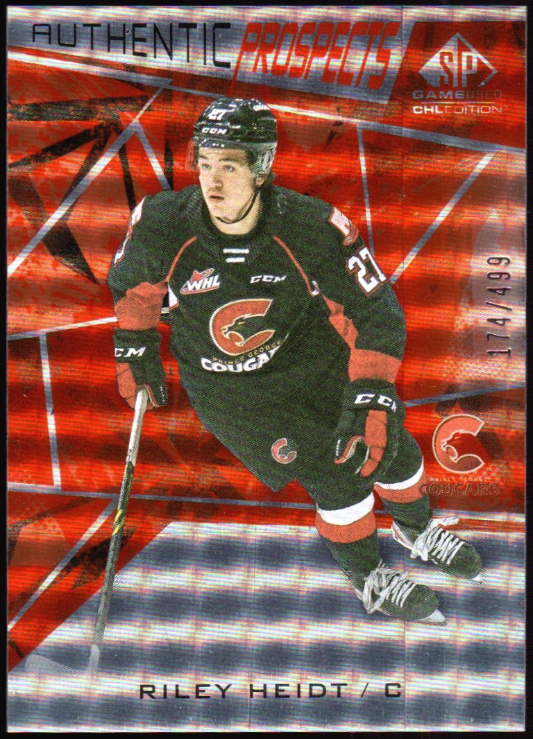 2021-22 SP Game Used CHL Orange #22 Riley Heidt (image for) 2021-22 SP Game Used CHL Orange #22 Riley Heidt