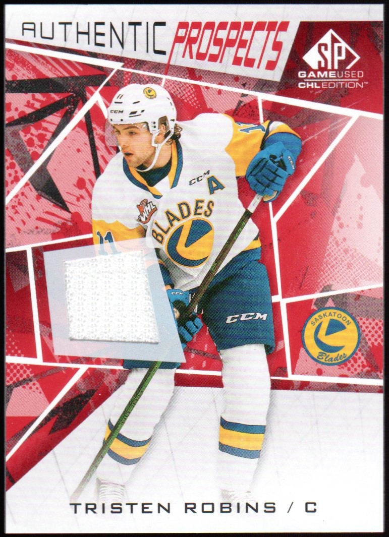 2021-22 SP Game Used CHL Jerseys Red #21 Tristen Robins (image for) 2021-22 SP Game Used CHL Jerseys Red #21 Tristen Robins