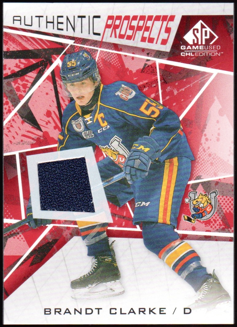 2021-22 SP Game Used CHL Jerseys Red #44 Brandt Clarke (image for) 2021-22 SP Game Used CHL Jerseys Red #44 Brandt Clarke