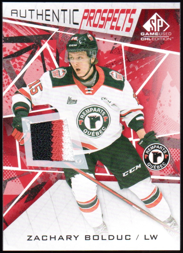 2021-22 SP Game Used CHL Jerseys Red #48 Zachary Bolduc (image for) 2021-22 SP Game Used CHL Jerseys Red #48 Zachary Bolduc