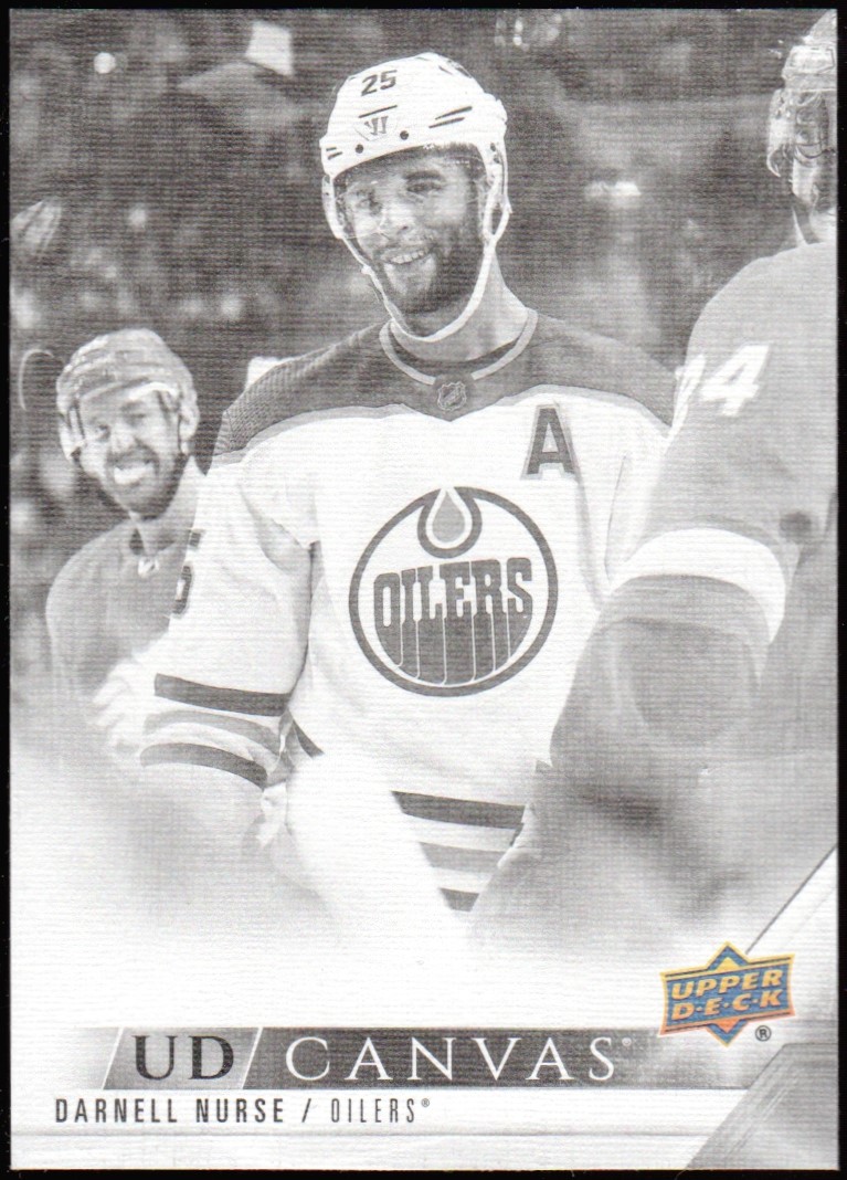 2022-23 Upper Deck UD Canvas Black and White #C155 Darnell Nurse (image for) 2022-23 Upper Deck UD Canvas Black and White #C155 Darnell Nurse
