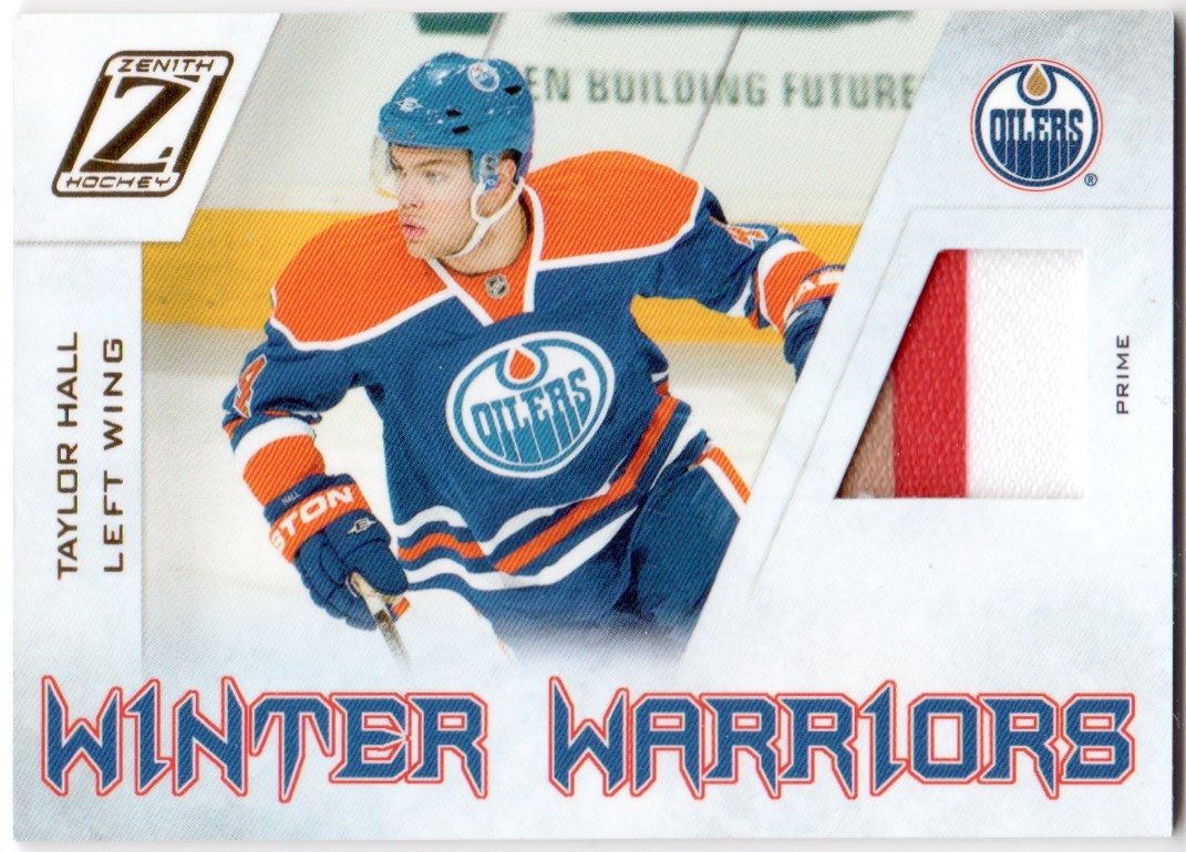 (image for) 2010-11 Zenith Winter Warriors Materials Prime #TH Taylor Hall - Jerseys - 24/50