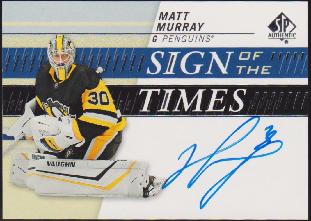 (image for) 2019-20 SP Authentic Sign of the Times #SOTTMU Matt Murray