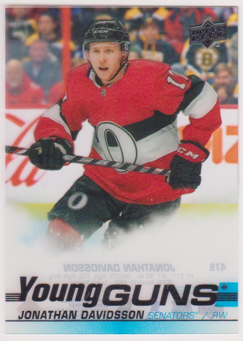 2019-20 Upper Deck Clear Cut #479 Jonathan Davidsson (image for) 2019-20 Upper Deck Clear Cut #479 Jonathan Davidsson