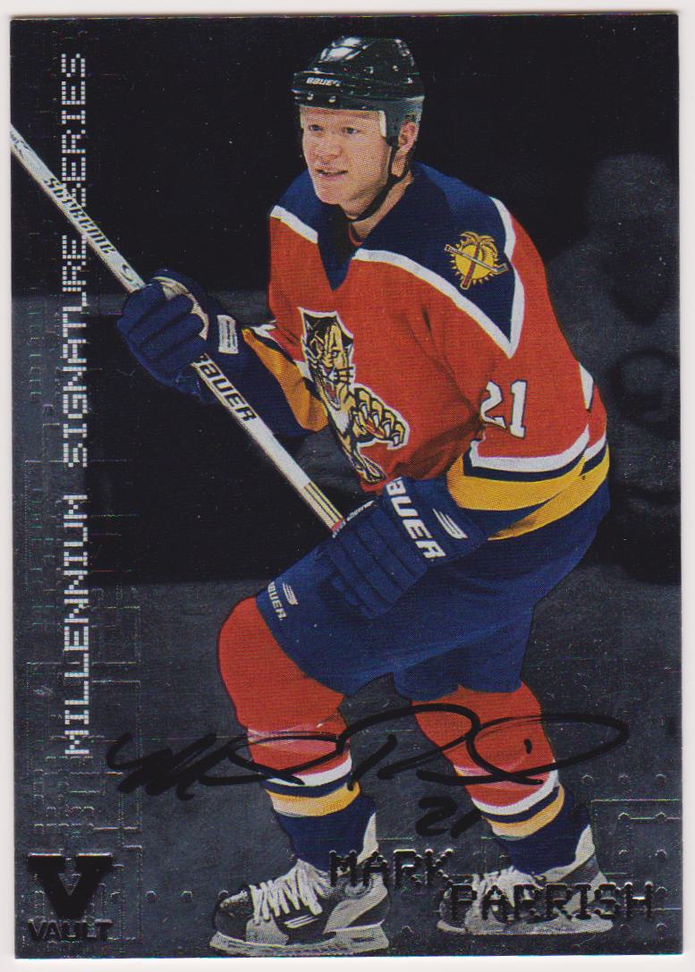 1999-00 BAP Millennium Autographs #113 Mark Parrish VAULT (image for) 1999-00 BAP Millennium Autographs #113 Mark Parrish VAULT