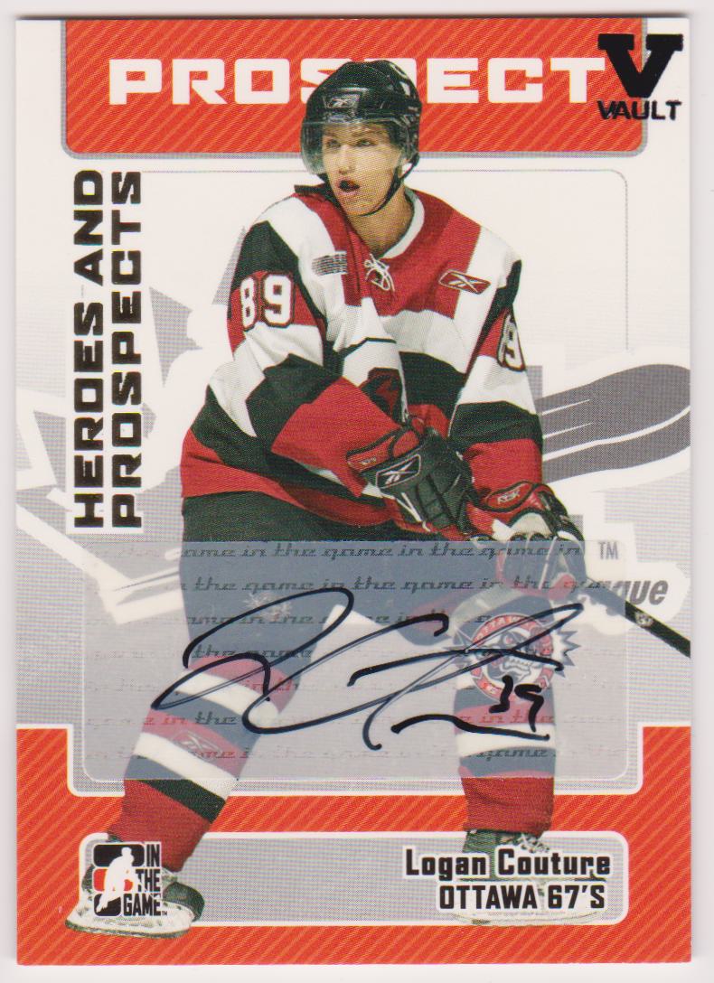 2006-07 ITG Heroes and Prospects Autographs #ALC Logan Couture (image for) 2006-07 ITG Heroes and Prospects Autographs #ALC Logan Couture