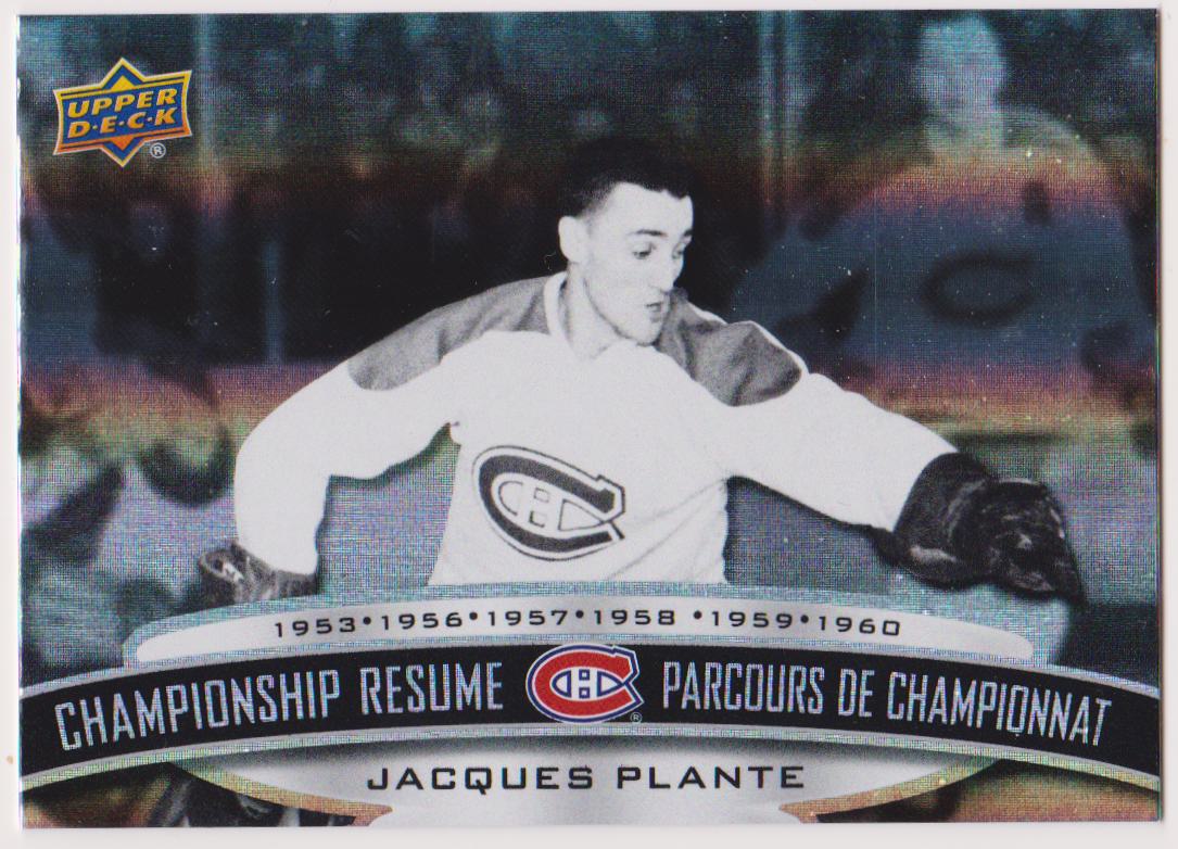 2022-23 Tim Hortons Legends Championship Resume #CR6 J. Plante (image for) 2022-23 Tim Hortons Legends Championship Resume #CR6 J. Plante