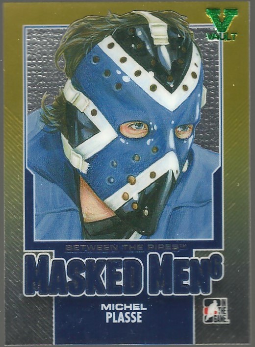 2013-14 Between the Pipes Masked Men 6 Gold #MM38 Michel Plasse (image for) 2013-14 Between the Pipes Masked Men 6 Gold #MM38 Michel Plasse