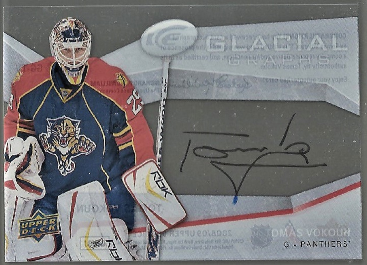 (image for) 2008-09 Upper Deck Ice Glacial Graphs #GGTV Tomas Vokoun