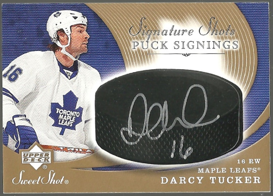 (image for) 2007-08 Sweet Shot Signature Puck Signings #SSPDT Tucker AUTO